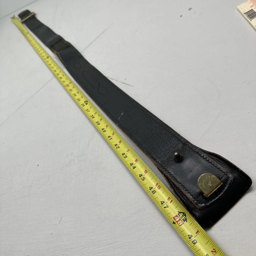 VTG Jay-Pee Sam Browne Duty Belt Size 42 Police Black Leather 2 1/4